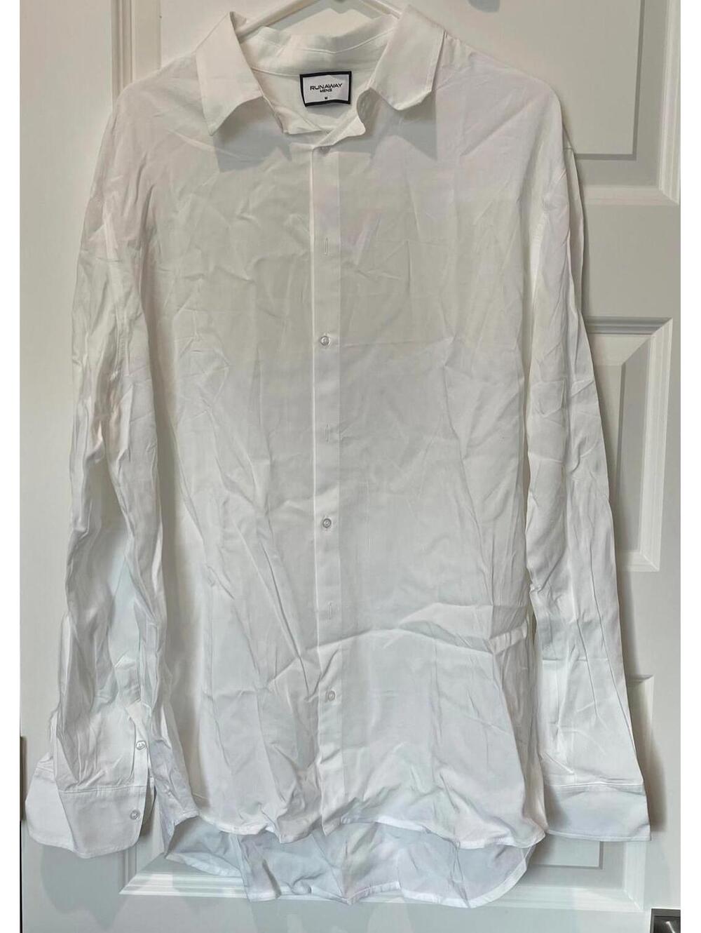 Runaway Men's White Button-Up Shirt Medium